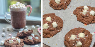 Peppermint Hot Cocoa Cookies
