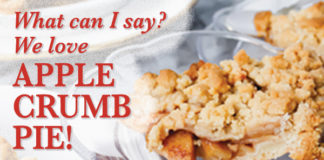 What can I say? We love apple crumb pie!