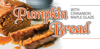 Pumpkin Bread with Cinnamon Maple Glaze