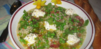 Dishin’ With Denise… Fregola With Green Peas, Mint & Ricotta