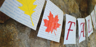 Fall Book Leaf Banner