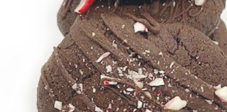 Double Chocolate Sugar Cookies with a Peppermint Finish
