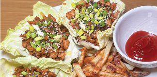 Asian Turkey Cabbage Boats with Air-Fried Potatoes
